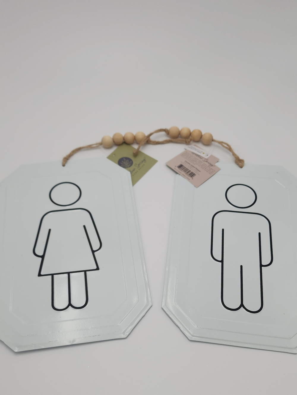 (214) Double sided bathroom plaques 2 of them
